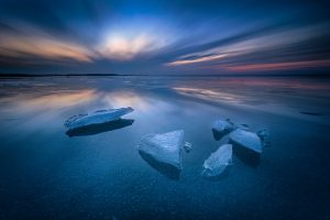 Insel Usedom Winter Eis Achterwasser