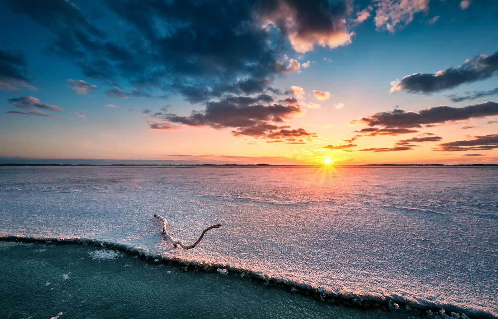Insel Usedom Sonnenuntergang Achterwasser